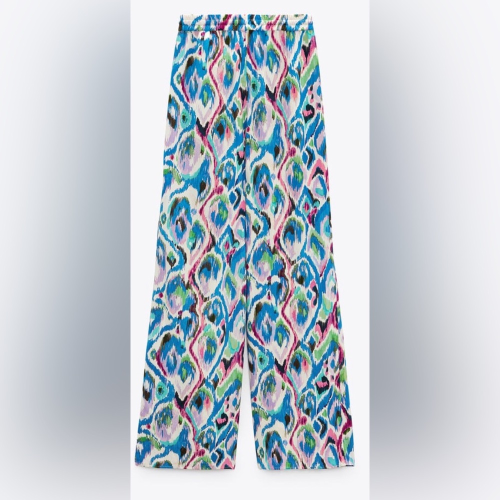 Wide Leg Printed Pants